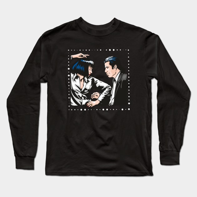 Pulp Fiction Long Sleeve T-Shirt by Jamie Lee Art